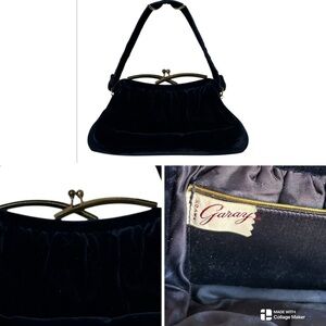 Vintage 1940’s Garay blue velvet mini handbag